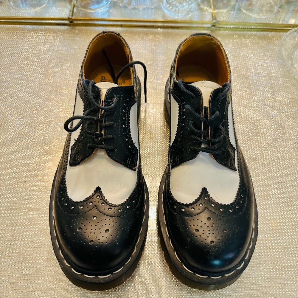 Dr. Martin Classic Black and White Men's Brogues